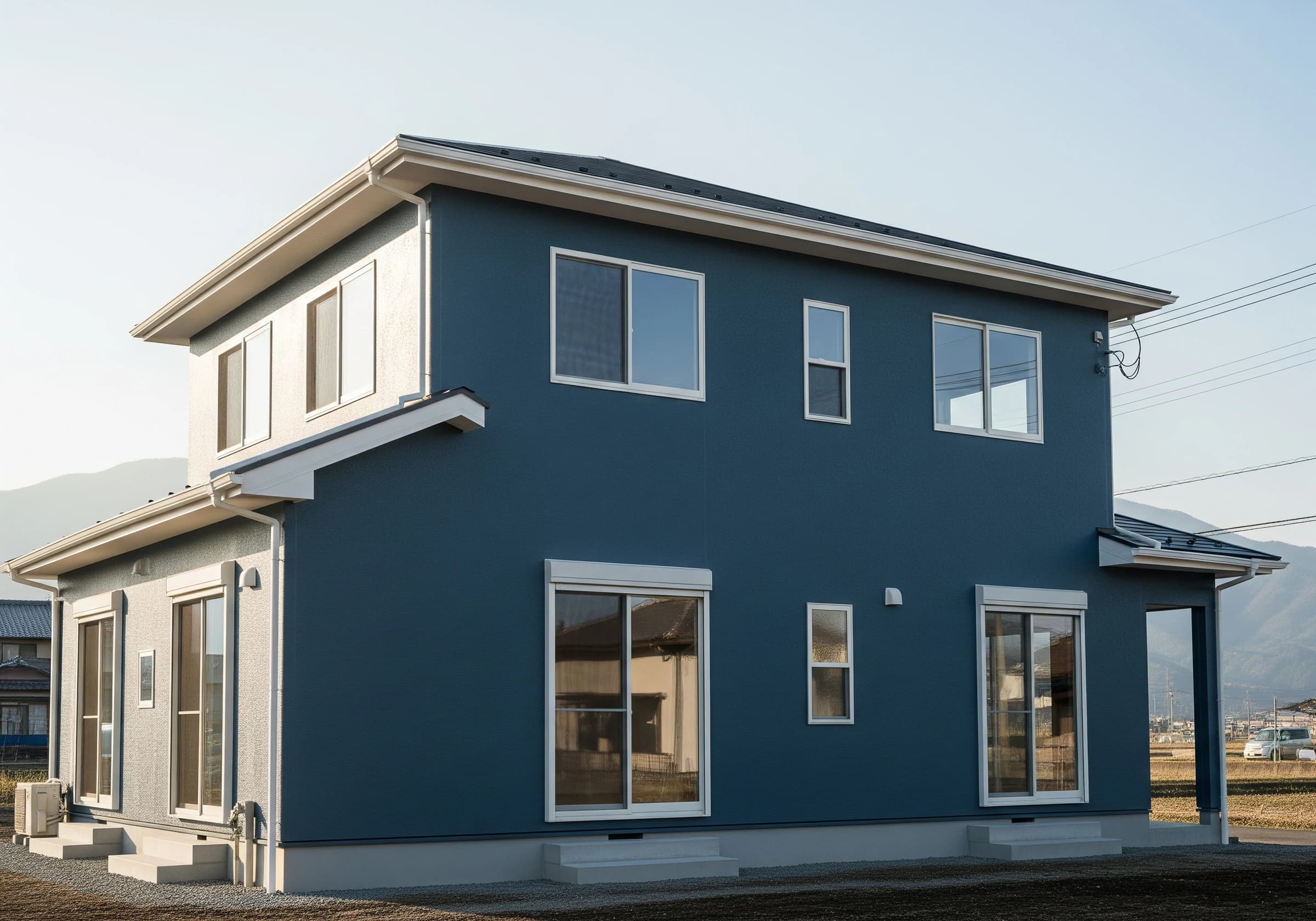 完全自社施工で塗り直した戸建て住宅